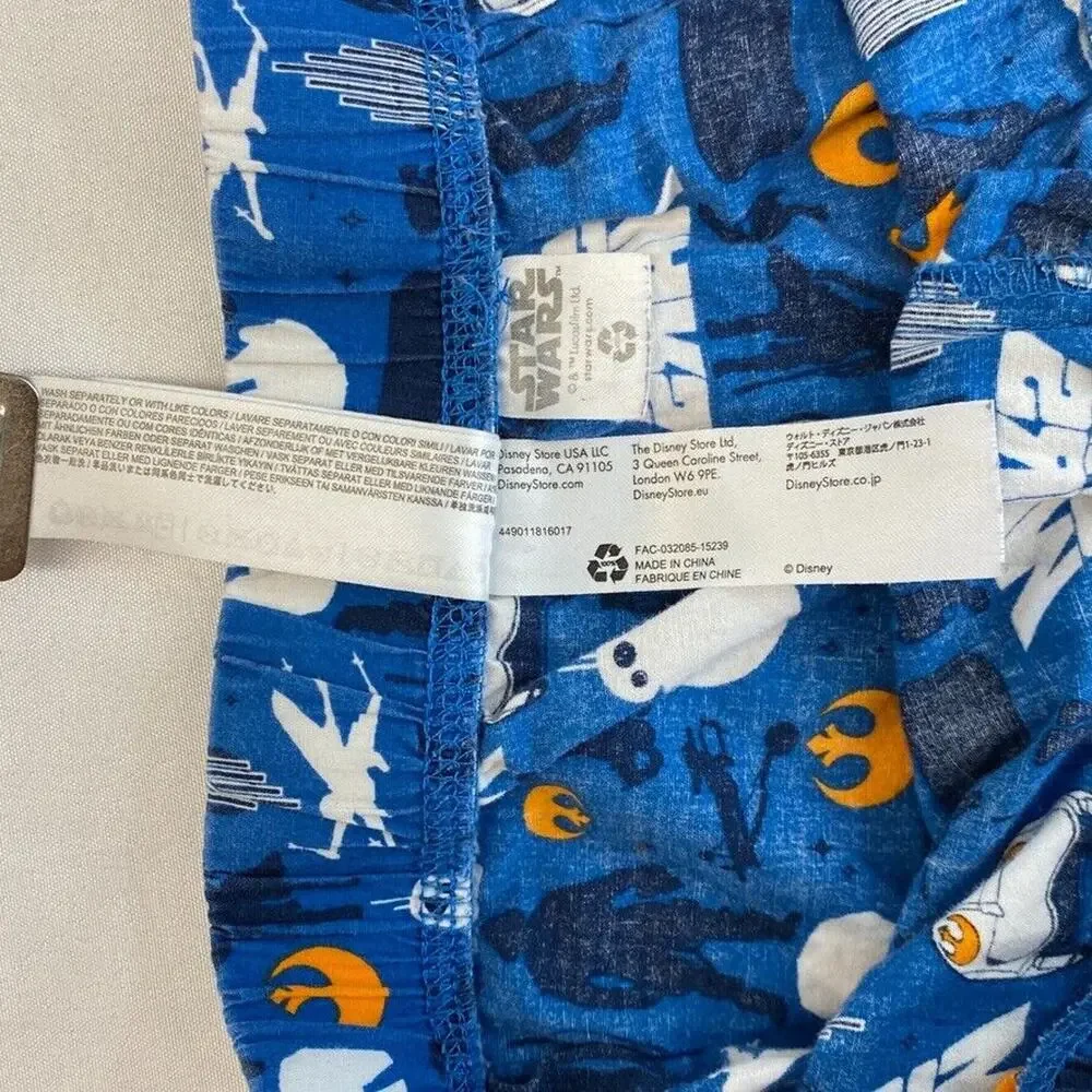Disney Pajama Bottoms Mens Small Blue Star Wars Drawstring Loungewear Pants - Picture 11 of 11